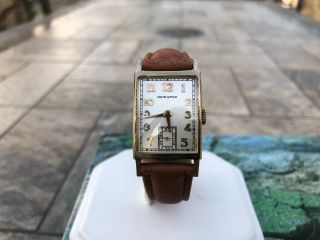 Rare Vintage 1946 Hamilton 14k Solid Gold 982m 19 Jewels Brock Watch