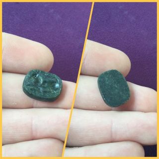 Rare Ancient Near Eastern Stone Jade Seal Ring Intaglio,  300 Bc