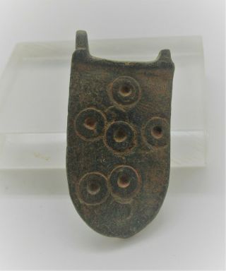 Detector Finds Ancient Roman Bronze Pendant With Ring And Dot Motifs