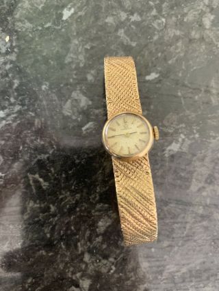 Omega Ladies 9ct Gold Watch Hallmarked Vintage - Not