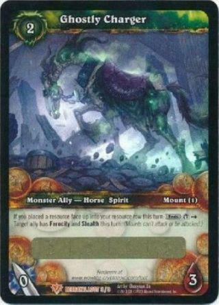 Wow World Of Warcraft Tcg Loot Card Ghostly Charger - Ghastly Skull Mount