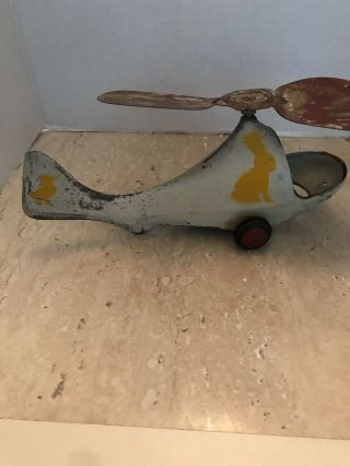 Vintage Cast Aluminum Helicopter Toy
