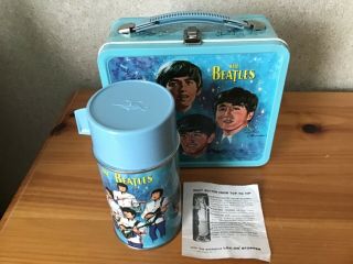 VINTAGE 1965 THE BEATLES LUNCHBOX AND THERMOS WITH INSTRUCTIONS 10