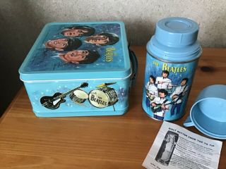 VINTAGE 1965 THE BEATLES LUNCHBOX AND THERMOS WITH INSTRUCTIONS 8