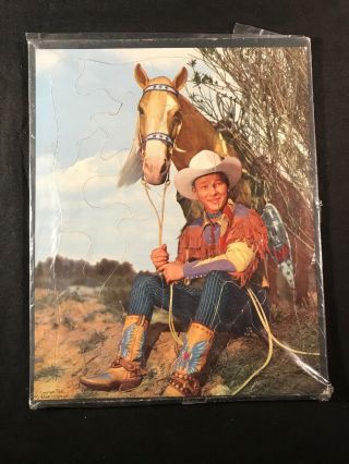 1950 Roy Rogers & Trigger Tray Puzzle 11 " X 9 "