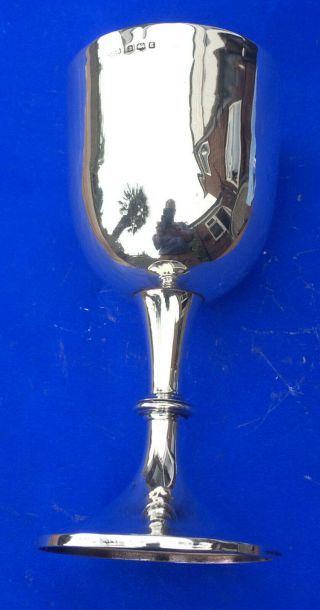 Antique Sterling Silver Drink Goblet Cup Birmingham 1906 George Ernest Hawkins 8
