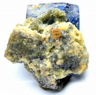 295.  7g Rare Large Particles Blue Cube Fluorite Crystal Mineral Specimen/China 11