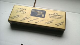 Vintage S&w Smith & Wesson K - 22 Masterpiece Factory Gold Gun Box 6 " Barrel.  Usa