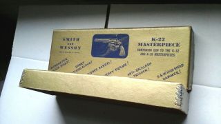 Vintage S&W Smith & Wesson K - 22 Masterpiece Factory GOLD Gun Box 6 