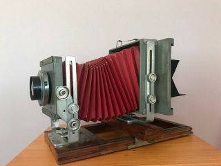 Antique Burke & James,  Grover Camera - - 5 X 7 View Camera,  Wollensack Lens