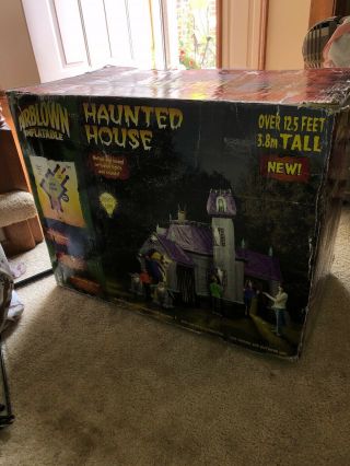 Airblown Inflatable Haunted House Over 12.  5ft Halloween Rare Gemmy