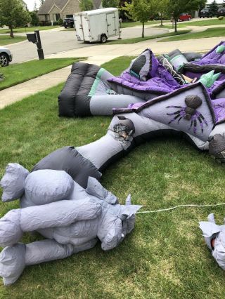 Airblown Inflatable Haunted House Over 12.  5ft Halloween Rare Gemmy 4