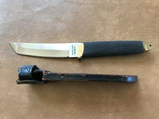 Rare Vintage Cold Steel Master Tanto San Mai in Brass 13B Made in Japan 11