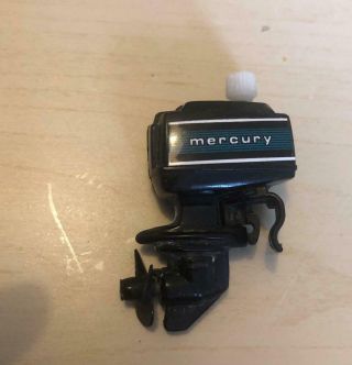 Vintage 1978 Tomy Mercury Mini Outboard Boat Motor - Wind - Up.  Perfect & Rare