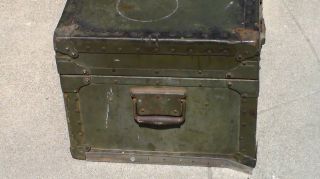 Old US WW2 Style Korean War era 1946 dated Foot Locker Trunk in 5