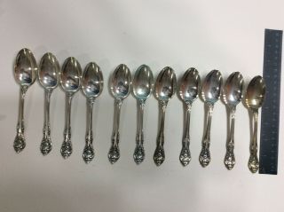 Antique Gorham King Edward Sterling Silver 6” Spoon Set Of 11