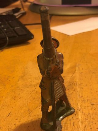 Vintage Antique Tin Lead Barclay Manoil Soldier with Anti Aircraft Gun 3