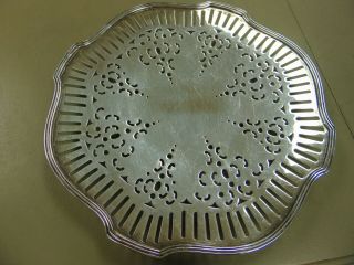 Footed Sterling Tray Neat Design 9 3/4 Inch