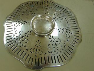 FOOTED STERLING TRAY NEAT DESIGN 9 3/4 INCH 2