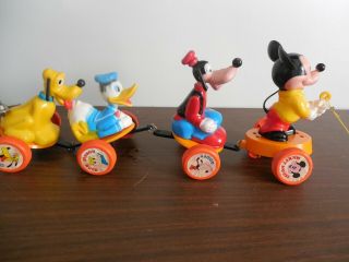 Vintage Cragstan Mickey /pluto/goofy/donald Duck Child Pull Toy