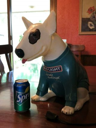 Vintage 1987 Spuds Mackenzie Bud Light Dog Advertising Display Lamp Bar Light 4