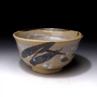 SM5: Vintage Japanese Pottery Tea Bowl,  Karatsu Ware 2