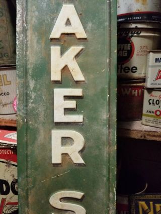 vintage old Quaker State Motor Oil metal sign gas station garage general store 3