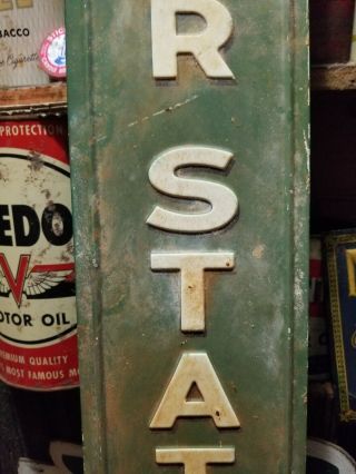 vintage old Quaker State Motor Oil metal sign gas station garage general store 4