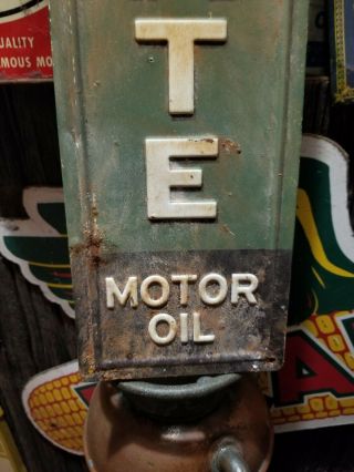 vintage old Quaker State Motor Oil metal sign gas station garage general store 6
