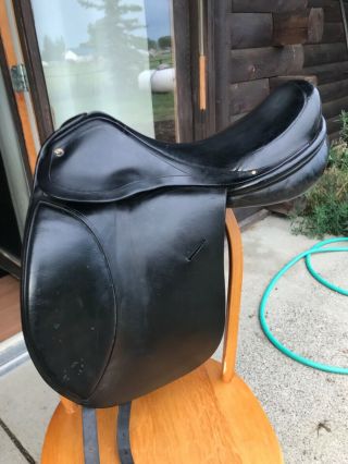 A.  J.  Foster Lauriche Dressage Saddle Rare Wool Flocked Panels 18” Mw