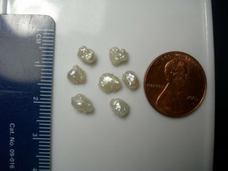 7 rare Natural Mississippi River Pearls ROSE BUD Uncultured FW 1/2 drilled pearl 2