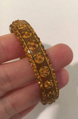 (inv 370) - Gorgeous " Art Deco " : Celluloid Sparkle Bracelet