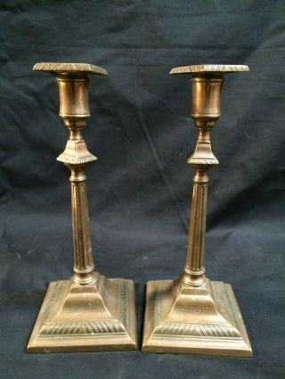 Foudroyant Rare Pair Copper Candlesticks Made From Salvage Of Nelsons Flagship