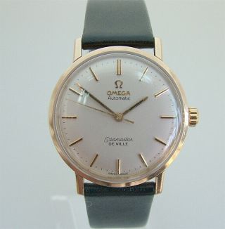 Omega Seamaster Deville Auto Solid 9k Gold Vintage Watch 1966,  Cal 552,  Serviced