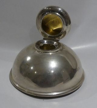 Elegant ART DECO SILVER Inkwell by HENRY MATHEWS of Birmingham 1909 3