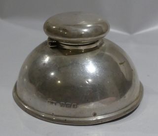 Elegant ART DECO SILVER Inkwell by HENRY MATHEWS of Birmingham 1909 8