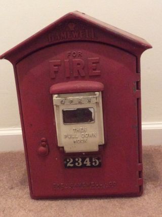 Vintage Gamewell Fire Alarm Box Station Cool 2345 For Restoration