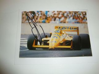 Ayrton Senna Signed Camel Lotus Photograph Rare With C.  O.  A