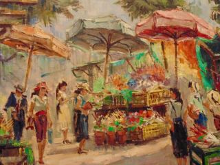 Jacqueline Laurent;vintage Oil;s;french;flower Market;france;listed - Nr