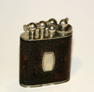 Rare 1927 Art Deco Marathon Liter Mini Liftarm Pocket Petrol Cigar Lighter