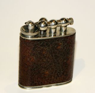 rare 1927 art deco marathon liter mini liftarm pocket petrol cigar lighter 3