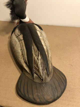 Rich Smoker RW Smoker Duck Decoy Red Breasted Merganser Drake Signed 1988 RWS 4