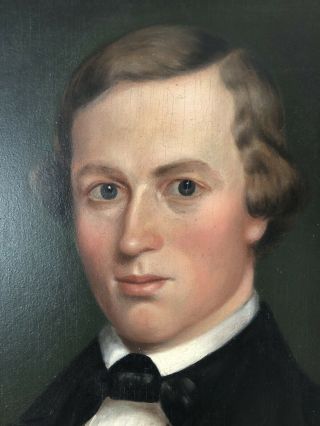 Antique Framed Portrait Oil Painting Gentleman Man Victorian English 24” X 20” 2