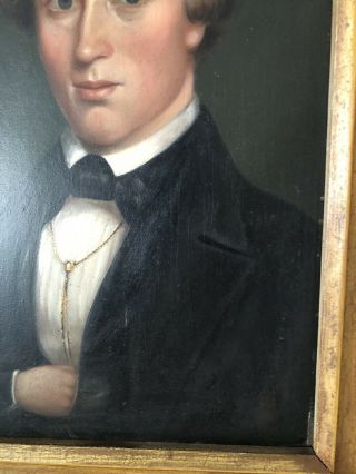 Antique Framed Portrait Oil Painting Gentleman Man Victorian English 24” X 20” 4