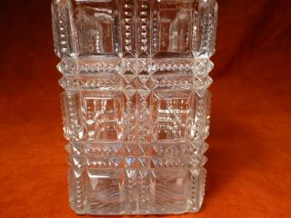 Clear Vintage Square Glass Pickle Castor Caster Jar Antique