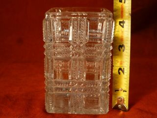 Clear Vintage Square Glass Pickle Castor Caster Jar Antique 4