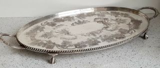 Antique Quality Large Silver Plated Tray Old Sheffield Plate Vinners Georgian