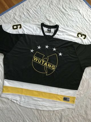 Euc Vintage Wu Tang Clan Wu Wear Hockey Jersey Hip Hop 36 Chambers Sz 3xl Rare