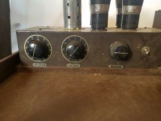 Antique PA system.  Gibbs H161 microphone.  Montgomery Wards Tube Amp.  Powers on 4
