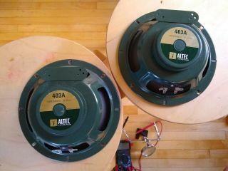 (2) Altec 403a 8 " Vintage Full - Range Speakers 8 - Ohm Cones